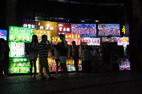 Sijing Night Food Market In Shanghai