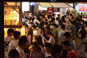 Sijing Night Food Market In Shanghai