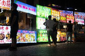 Sijing Night Food Market In Shanghai