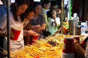 Sijing Night Food Market In Shanghai