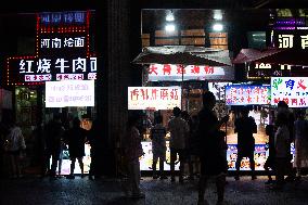 Sijing Night Food Market In Shanghai