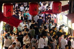 Sijing Night Food Market In Shanghai