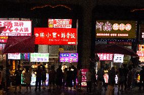 Sijing Night Food Market In Shanghai