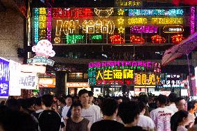 Sijing Night Food Market In Shanghai