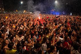 Football Fans In England Watch The UEFA Euro 2024 Final