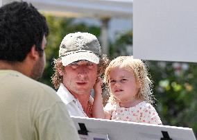 Jeremy Allen White With Daughter Out - LA