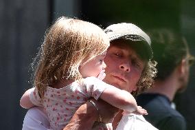 Jeremy Allen White With Daughter Out - LA