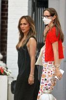 Jennifer Lopez And Violet Affleck Shopping - The Hamptons