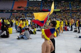 Colombian Fans Watch The Final Match Of The Copa America Colombia Vs Argentina In Medellin