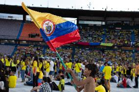 Colombian Fans Watch The Final Match Of The Copa America Colombia Vs Argentina In Medellin