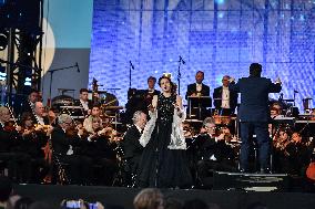 Concert For Olympic Flame Arrival At City Hall - Paris