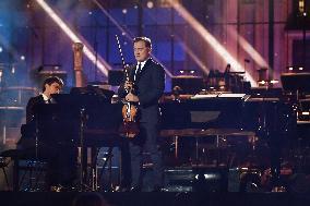 Concert For Olympic Flame Arrival At City Hall - Paris