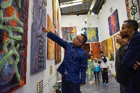 ETHIOPIA-ADDIS ABABA-ANCIENT CHINESE CHARACTERS-EXHIBITION