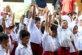 INDONESIA-SOUTH TANGERANG-FIRST DAY OF SCHOOL