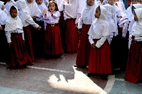 INDONESIA-SOUTH TANGERANG-FIRST DAY OF SCHOOL