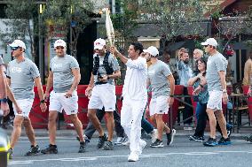 Paris 2024 - Jamel Debbouze Carries The Olympic Torch