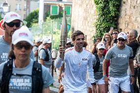 Paris 2024 - Arnaud Clement Carries The Olympic Torch