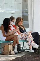 Jennifer Lopez And Violet Affleck Shopping - The Hamptons