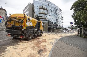 Oil spill in central Tallinn