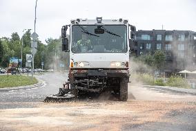 Oil spill in central Tallinn