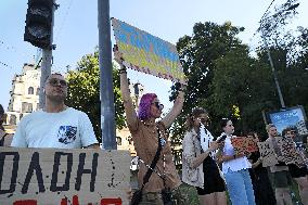 Dont Be Silent! Captivity Kills! rally in Kyiv