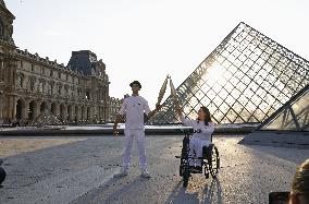 Olympic torch relay in Paris