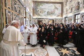 Pope Francis Holds An Audience - Vatican