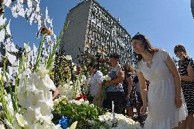 Vinnytsia pays tribute to victims of Russian missile strikes on July 14, 2022