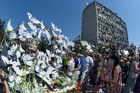 Vinnytsia pays tribute to victims of Russian missile strikes on July 14, 2022