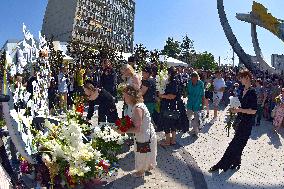 Vinnytsia pays tribute to victims of Russian missile strikes on July 14, 2022