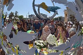 Vinnytsia pays tribute to victims of Russian missile strikes on July 14, 2022