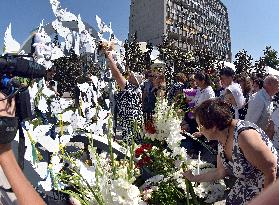 Vinnytsia pays tribute to victims of Russian missile strikes on July 14, 2022