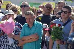 Vinnytsia pays tribute to victims of Russian missile strikes on July 14, 2022