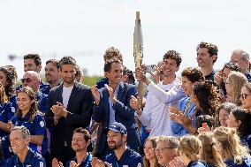 Paris 2024 - Olympic Torch Relay At Trocadero - Paris