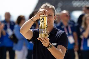 Paris 2024 - Olympic Torch Relay At Trocadero - Paris