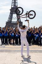 Paris 2024 - Olympic Torch Relay At Trocadero - Paris