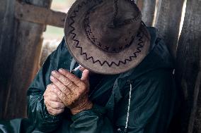 Traditional Cheese Making In High Mountains In Poland