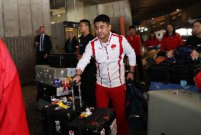 (SP)FRANCE-PARIS-OLYMPIC-CHINESE TABLE TENNIS TEAM-ARRIVAL