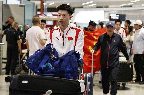 (SP)FRANCE-PARIS-OLYMPIC-CHINESE TABLE TENNIS TEAM-ARRIVAL