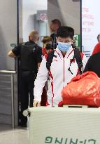 (SP)FRANCE-PARIS-OLYMPIC-CHINESE TABLE TENNIS TEAM-ARRIVAL