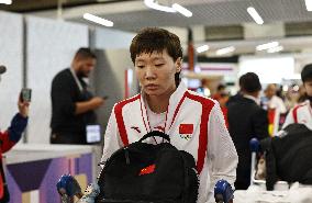 (SP)FRANCE-PARIS-OLYMPIC-CHINESE TABLE TENNIS TEAM-ARRIVAL