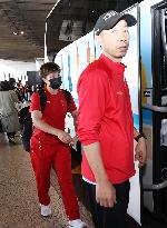 (SP)FRANCE-PARIS-OLYMPIC-CHINESE TABLE TENNIS TEAM-ARRIVAL