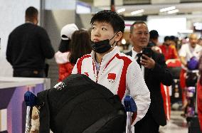 (SP)FRANCE-PARIS-OLYMPIC-CHINESE TABLE TENNIS TEAM-ARRIVAL