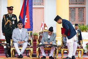 NEPAL-KATHMANDU-NEW PRIME MINISTER-SWEARING-IN CEREMONY