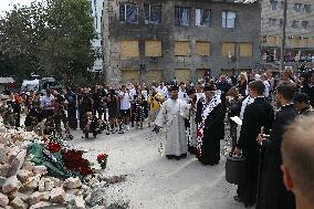 Requiem for victims of Russian missile strike on Ohmatdyt Hospital in Kyiv