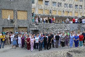 Requiem for victims of Russian missile strike on Ohmatdyt Hospital in Kyiv