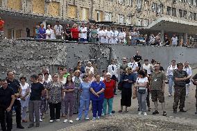 Requiem for victims of Russian missile strike on Ohmatdyt Hospital in Kyiv