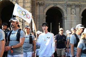 Olympic Flame in Paris - Day One