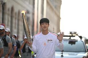 Olympic Flame in Paris - Day One