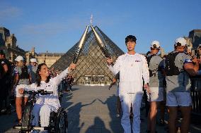 Olympic Flame in Paris - Day One